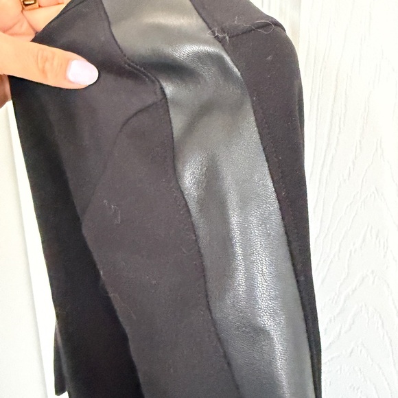 Duffield Lane Black Long Sleeve Dress with Leather Accents - Picture 2 of 5